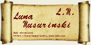 Luna Mušurinski vizit kartica